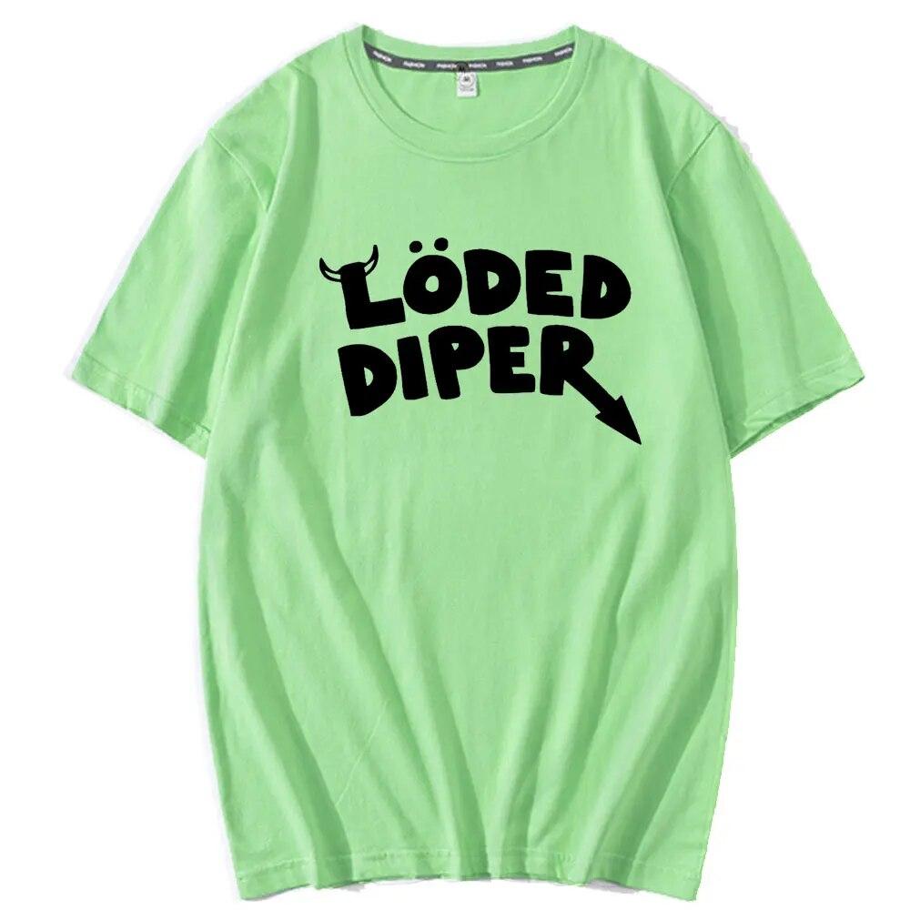 LODED DIPER DIARY OF A WIMP KID Tshirt Unisex Brand Teeshirt Unisex Summer Cotton T Shirt Short Sleeve Oversized Harajuku Unisex T-shirt