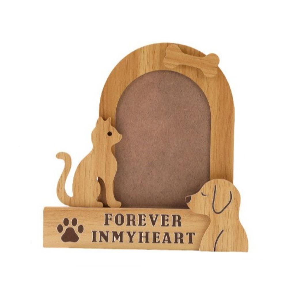 Wood Pet Photo Frame Dog/Cat Shape Photo Album Frame Picture Frame  Pet Lovers