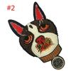 1Pc Sew Big Dog Head Embroidery Patch Embroidered Applique Animal Patches For Clothes Coat Hound Appl