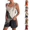 Women's Summer Jumpsuits Short Pants Stripe Printed Fashion Casual One-Piece Pants