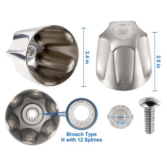 3Pcs Shower Knob Replacement for Price/pfister Verve Tub Shower Anti-Corrosion Anti-Rust Easy Installation Bathroom Remodel Kit