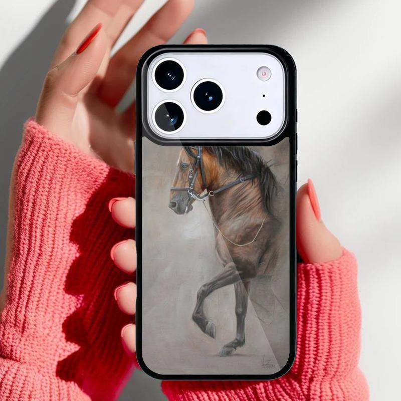 Мягкий чехол для телефона с рисунком лошади для iPhone 17 16 15 14 13 Pro Max Задняя крышка для 12 11 Pro Coque