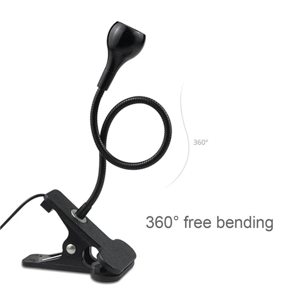 Usb Led Clip On Desk Lamp Reading Book Light Clip-on Night Lights Gooseneck Table Study Read 5v Cold White 360°clip-on For/table