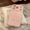 Розовый чехол для телефона с бантом, подходящий для iPhone 16, iPhone 17 и iPhone 17 Pro Max