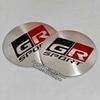 WNIS1 4pcs 56mm 60mm GR Aluminum Wheel Hub Center stickers for Toyota Modified hub center cap sticker Car Accessories