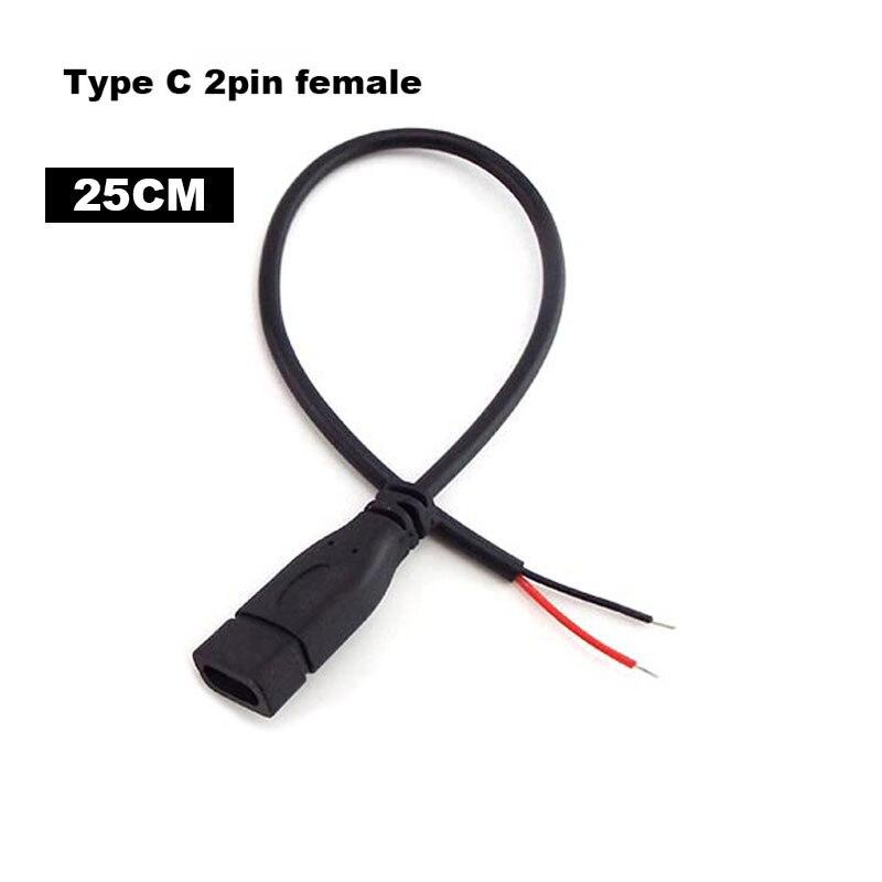 2-контактный 4-контактный провод Micro USB diy 2,0 «папа-мама» типа C c, провод зарядного устройства, разъем питания, удлинитель, ремонтный кабель