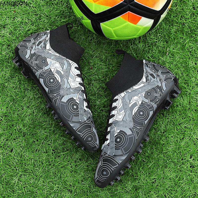 Футбольные бутсы унисекс с длинными ногтями, тренировочные граффити, искусственный капитан, спортивные тренировочные бутсы для мальчиков на открытом воздухе, детские футбольные бутсы