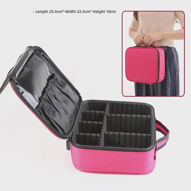 Вместительная многослойная косметичка-органайзер