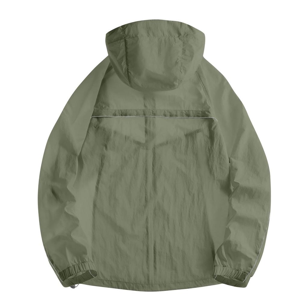 Легкая куртка с капюшоном для пар, модная, солнцезащитная, на полной молнии, дышащая, удобная толстовка, верхняя одежда для спорта на открытом воздухе