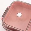 1250ml Lunch Box Double Layer Compartment Large Capacity PP Students Meal Box with Tableware Office Supply