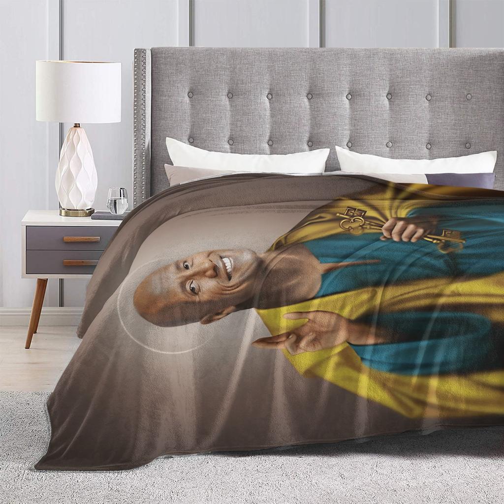 Saint Strong The Rock Dwayne Johnson Flannel Blanket Winter Soft Durable Throw Blanket for Child Couch Bed Bedspread Bed Cover