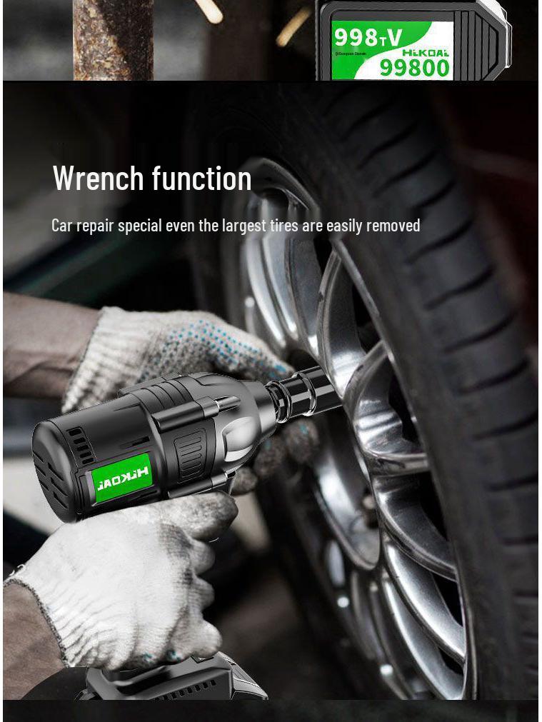 High Torque Brushless Impact Wrench, Rechargeable Lithium Battery, for Scaffolding, Woodworking, Auto Repair, and Socket Applications