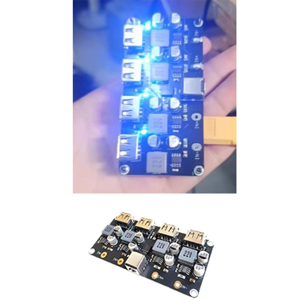USB QC3.0 QC2.0USB понижающий преобразователь для быстрой зарядки, эффективный источник питания для нескольких устройств, вход 12 В 24 В