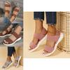 Summer Large Size Women's Shoes Casual Elastic Flat Sandals With Back Strap Fly Knitted Polyurethane Characters)