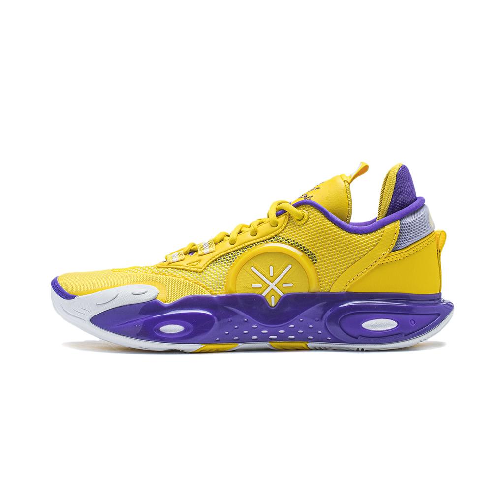Li-Ning Мужские кроссовки Wade All City 12 City of Angels желтый фиолетовый ABAU015-7