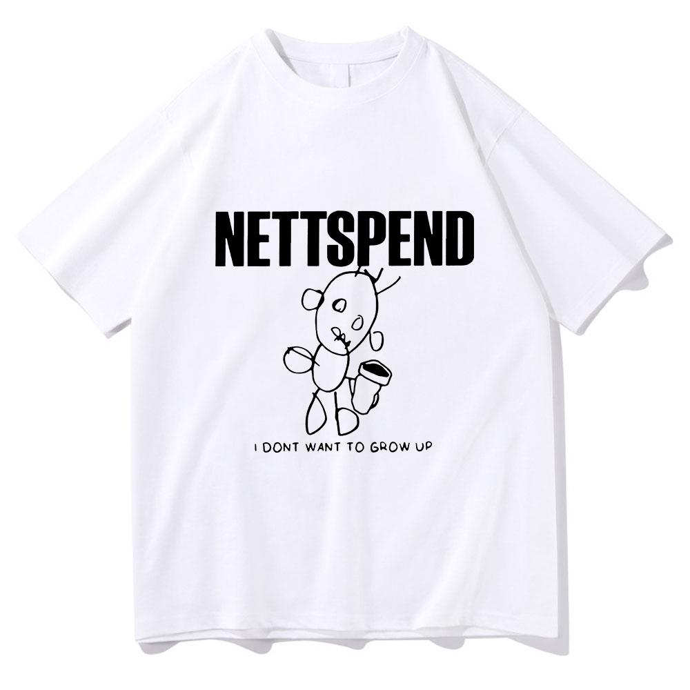 Футболка Netttspend Кризис раннего возраста 2026 Модная одежда для мужчин и женщин Хлопковая одежда Графический топ Высококачественная футболка