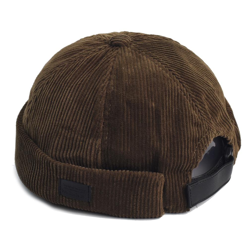 Adjustable Brimless Cap Adjustable Back Strap Retro Docker Hat Beanie Hat  Daily Casual Wear
