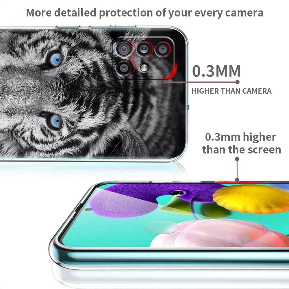 Wolf Dog Cat Bird Lion Tiger Animal Clear Case For Samsung Galaxy A52 A12 A51 A32 A21s A71 A32 A22 50 A70 A31 A72 5G Phone Cover