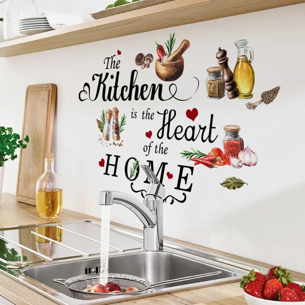 Removable Wall Sticker PVC Wall Decor Peel and Stick Wall Decals  Kitchen