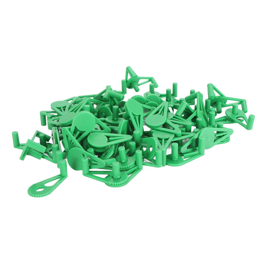 50pcs Low Stress Training Clips 360 Degree Adjustable Reusable Plastic Plant Stem Bender Clips for Gardening Green