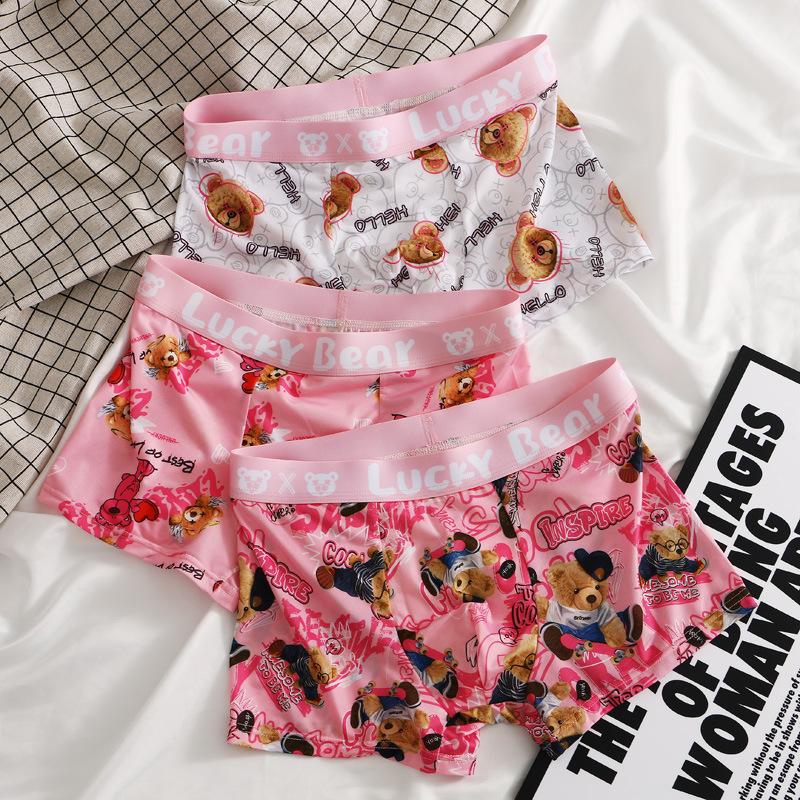 Нижнее белье мужские модные короткие классные сексуальные трусики мужские шорты-боксеры с принтом медведя мужские хип-хоп трусы размер L-3XL