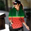 Fashion Autumn Fruit Watermelon 3D Print Hoodies Men Women Casual Sweatshirts Oversized Hoodie Pullovers Tracksuit Clothing