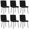 VidaXL Dining Chairs Set of 6 Black Velvet 3315479