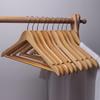 5Pcs Wood Hangers Sturdy Durable Space-Saving Clothes Hanger with Metal Hooks Closet Organizer Home Supply