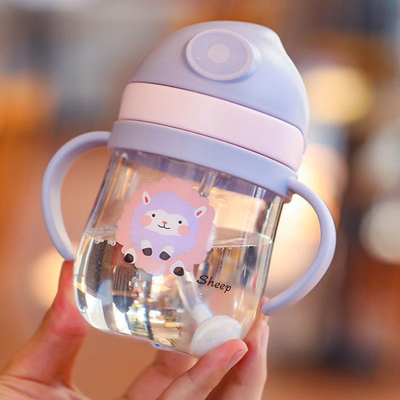 250 мл детская чашка для питья, бутылочка для кормления с соломенным гравитационным шариком, бутылка широкого калибра, герметичная уличная портативная детская чашка