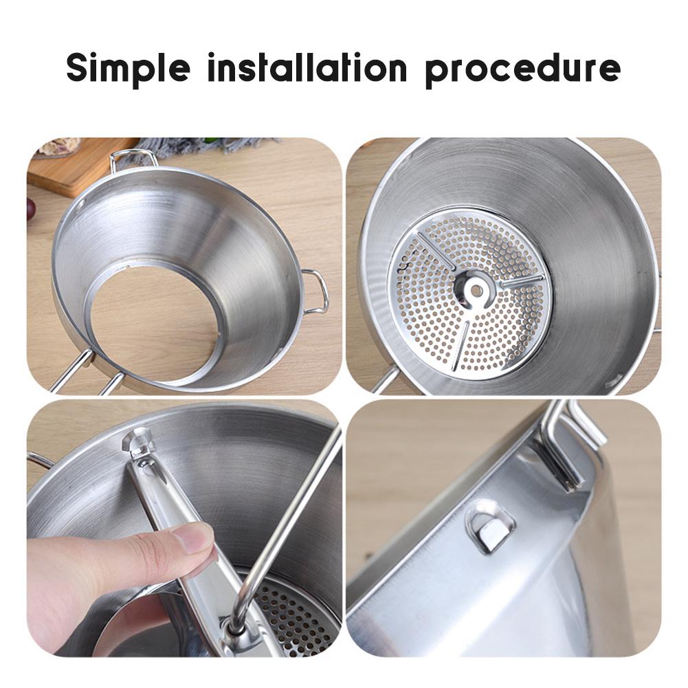 Ручной измельчитель детского питания с дисками. Легкое ручное управление для свежих пюре из фруктов, овощей C