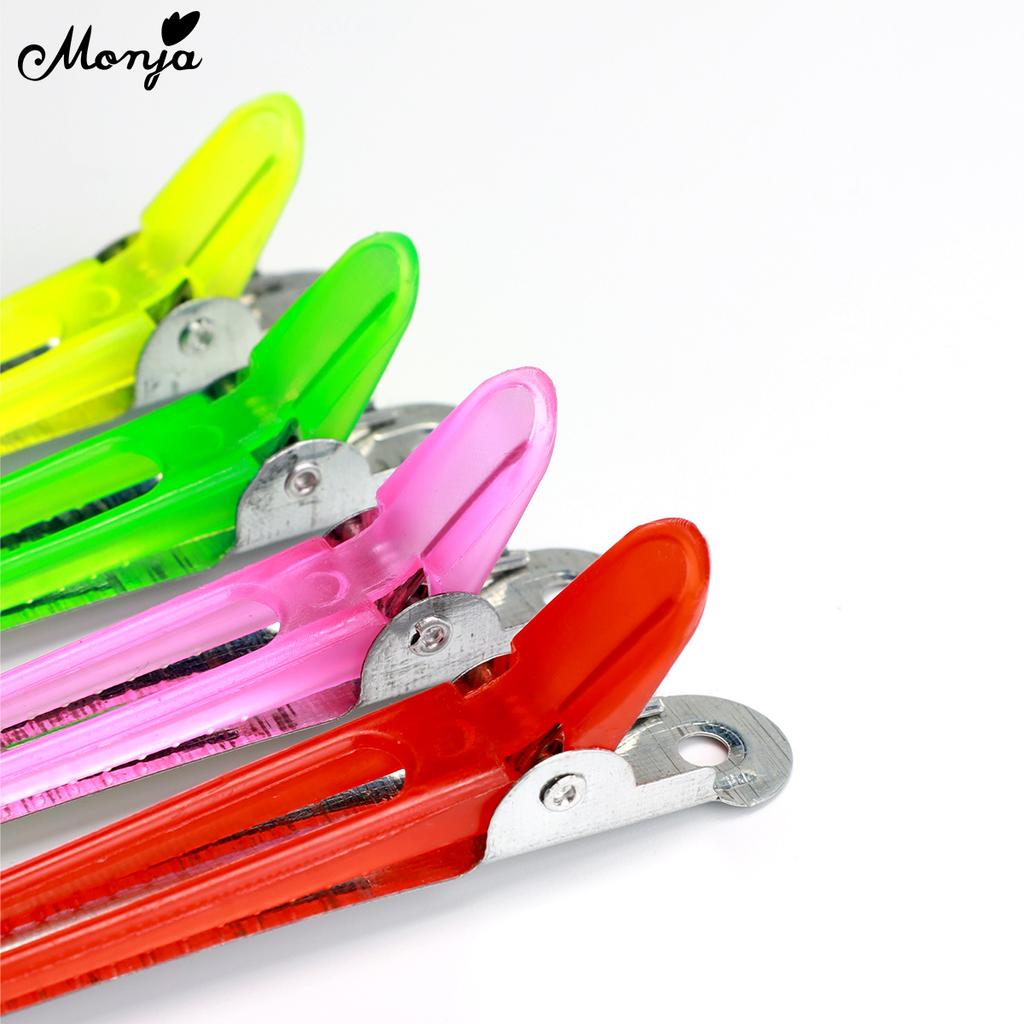 monja Заколки для волос, держащие прическу для парикмахерской, плоские заколки для волос с утиным ртом, аксессуары для резки с одним зубцом, парикмахерские ролики с самозахватом, инструменты для поставок