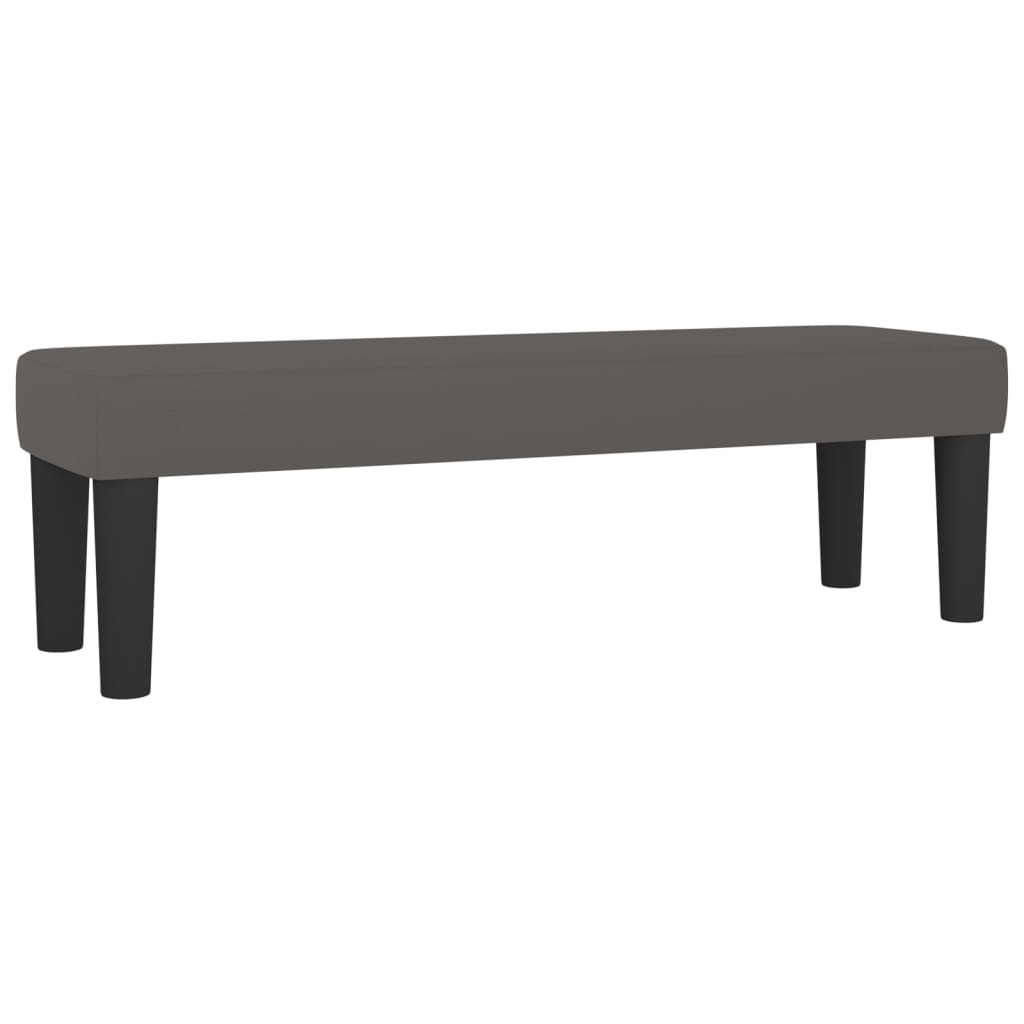 Box Spring Bed with Mattress Gray 140 x 190 cm Faux Leather