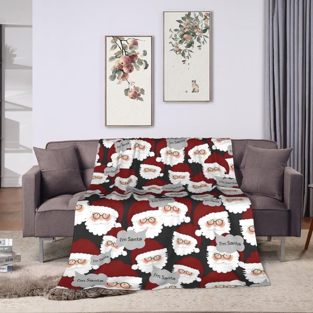 Рождественский имбирный узор Пастельно-розовый Красный Пледы Коралловый флис Плюшевые Осенние Мягкие Накидки для дивана Уличный коврик Штука