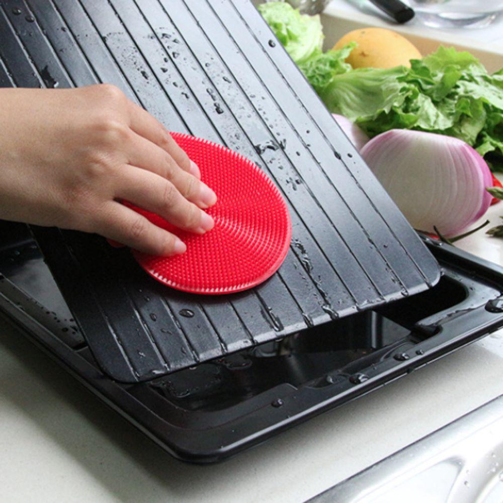 Black Fast Defrosting Tray Rectangular Meat Thaw Frozen Board practical Thawing Plate  Poultry