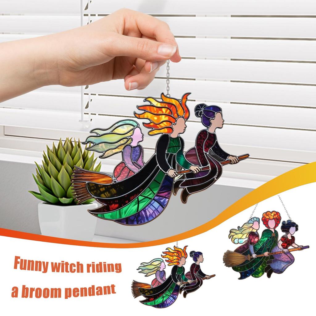 Flat Halloween Colored Window Hanging Acrylic Window Decoration, Creative Craft Pendant Home Decoration Hanging