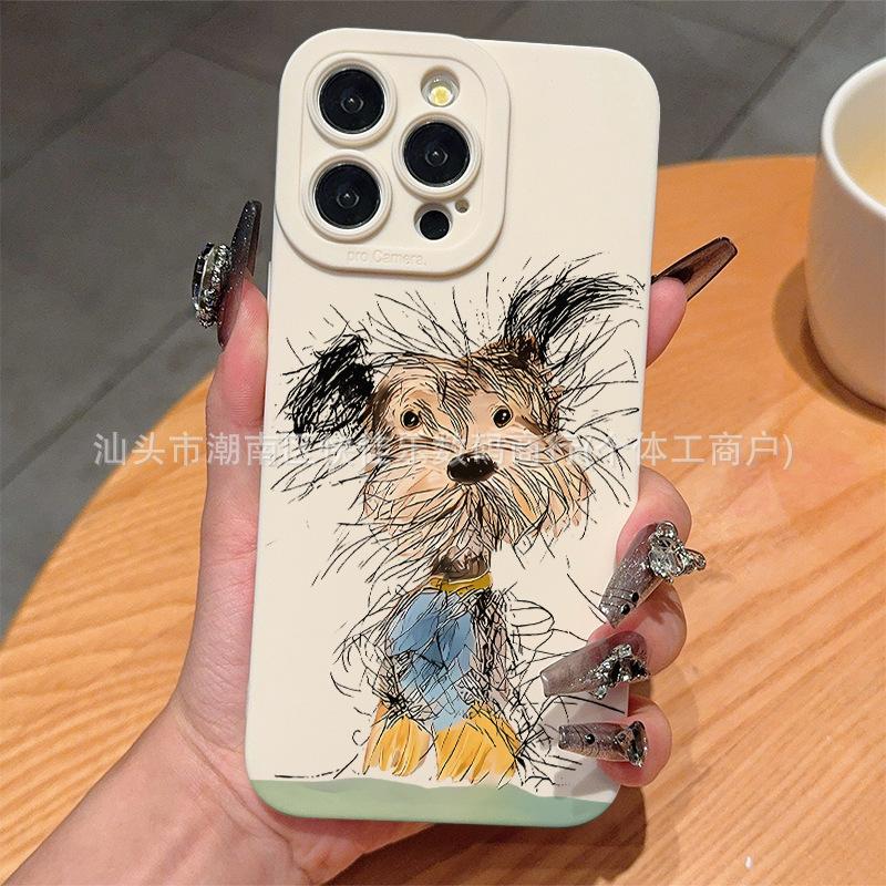 Милый Такса подходит для чехлов на iPhone 16 Pro/17, защитных чехлов на iPhone 15, 14 Pro/13/12/11
