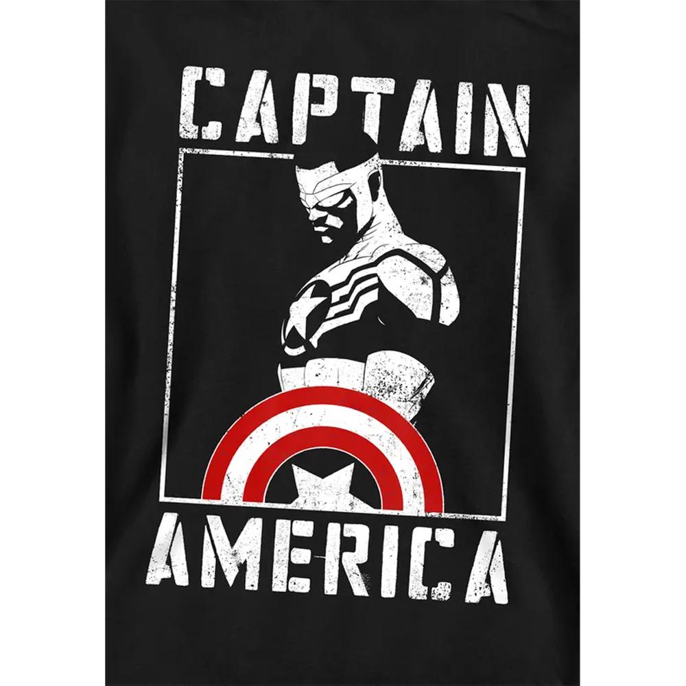 Captain America Childrens/Kids Stencil Pull Over Hoodie