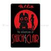 Gleipnir Black Title CLAIR AOKI CHIBI (WHITE) GRUNGE STYLE Metal Plaque Poster Living Room Wall Cave Bar Mural Tin Sign Poster