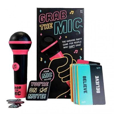 Игра для караоке Grab The Mic с карточками с текстами, 2-10 игроков, веселая настольная игра для детей и взрослых, идеально подходит для вечеринок и дней рождения - HZ