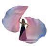 Half Circle Flag Flowing Shrittle Reflective Material Vibrant Gradient Colors Stretchable Metal Rod Lightweight Dance Flags Praise