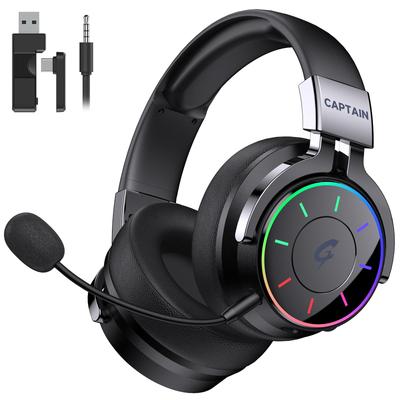 Беспроводная игровая гарнитура для PS5, Bluetooth 5.4/2.4GHz/Проводная, Низкая задержка и объемный звук 7.1ch, RGB-подсветка, Съемный микрофон, 60 часов непрерывной работы