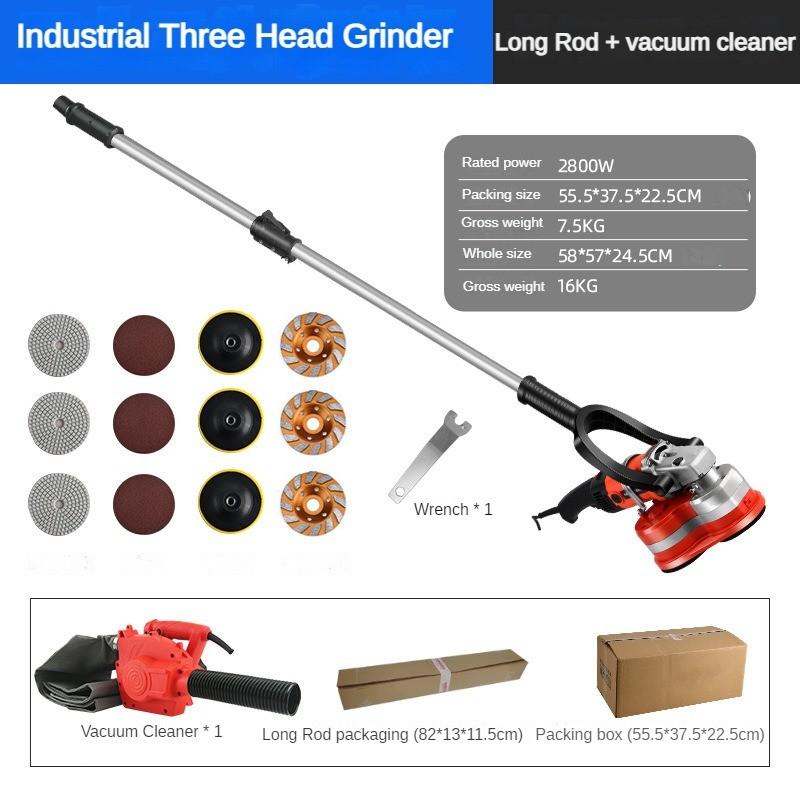 2800W Portable Industrial Grinder Handheld Epoxy Paint Floor Grinding Machine Concrete Polishing Milling Machine