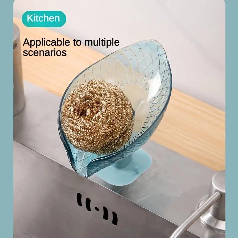 Мыльница в форме листа для ванной комнаты, душевая присоска, держатель для мыла, имитация нефрита, губка, сливная полка, аксессуары для ванной комнаты