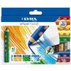 Colored Pencils - LYRA - Groove Triple 1 - Case of 12 - Extra Thick 10 Mm Lead - 3 In 1