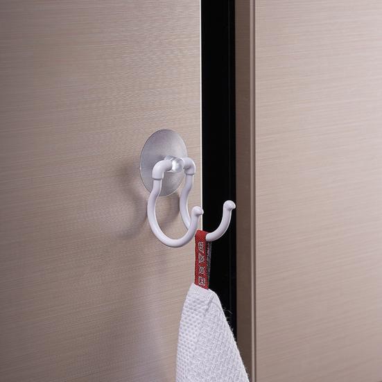 Крючок на присоске, вешалка для полотенец с 2 крючками, настенный крючок без сверления, крючок для ванной комнаты, кухни