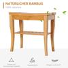 45cm 2-Tier Slatted Shower Bench Storage Seat w/ 4 Legs Comfortable Safe Bathroom Stool Spa Bath Organiser
