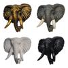 3D Полирезиновая Искусственная Голова Слона Настенное Украшение Стильный Изысканный Внешний вид Тонкая Работа Прочное Украшение 20 см x 9 см x 21,5 см
