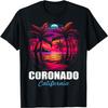 Ретро Coronado Калифорния Закат Винтажная Футболка Сувенир с Отпуска