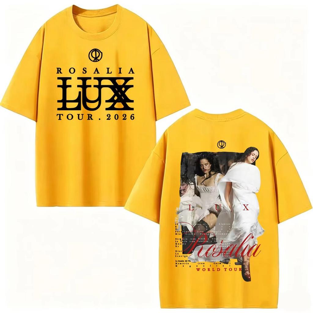 2026 Summer Hot Sale Singer Rosalia Brujita Lux World Tour 2026 Graphic Tshirt Unisex Unisex Y2k Gothic Cotton Oversized Tshirts