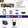 E-ACE 4K Dashcam Mirror 12 Inch Car Video Recorder Support 2.5K Waterproof Rear Camera ADAS WIFI GPS Black Box Dash Cam